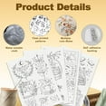 thumbnail image 3 of 22Pcs Dragon Book Water Soluble Hand Sewing Stabilizers 8.3"x11.7" Dragon Bookmark Embroidery Pattern Stabilizer 4 Sheets Fantasy Star Stick and Stitch Embroidery Paper Sticker, 3 of 7