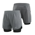 thumbnail image 7 of Men's 2-in-1 Running Shorts Quick Drying Breathable Active Training Exercise Jogging Cycle Shorts With Longer Liner, 7 of 7
