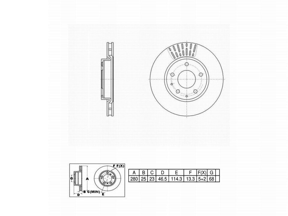 Winstop Brake Rotor, Front WS255703, Mazda 3 2023-2019