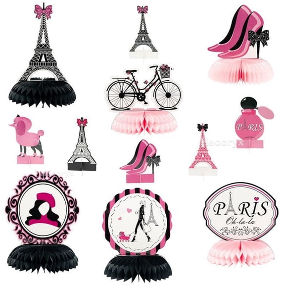 Haooryx Paris Honeycombs Centerpieces for Party Decor,12Couns