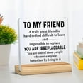 thumbnail image 4 of Friendship Gifts for Women Friends Men, Thank You Appreciation Gifts for Friend, Gift for Friend, to My Friend Meaningful Acrylic Desk Sign Decor 4x4 Inch, 4 of 7