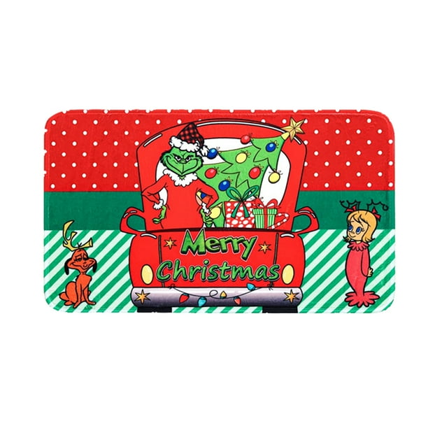 Christmas Grinch Door Mat Mat Christmas Rug for Outdoor Indoor Front Door Farmhouse