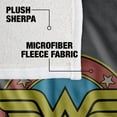 thumbnail image 4 of Wonder Woman WW Vintage Emblem Silky Touch Sherpa Back Super Soft Throw Blanket, 4 of 5