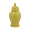 thumbnail image 1 of Sagebrook Home 15735-04 14 in. Ceramic Temple Jar, Yellow, 1 of 1