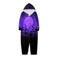 thumbnail image 2 of Family Halloween Pjs Matching Sets Halloween Print Long Sleeve Zippered One Piece Pajama Hooded Jumpsuit Winter Halloween Pjs Family Set, 2 of 4