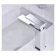 thumbnail image 2 of Sink Faucet Taps Hot Cold Water Faucet Square Tapware for Bathroom Brass Chrome Black ,Tankless Design, 2 of 11