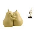 thumbnail image 1 of Soporte para libros con forma de pera, de cerámica, para libros, de mano de obra fina, adorno para estantería, escultura con nota musical, figura musi, 1 of 8