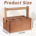 thumbnail image 3 of Natural Wooden Flatware Organizer,Multi-Purpose Storage Container for Kitchen Counter, Party, Table, Camping, Picnic, 3 of 5