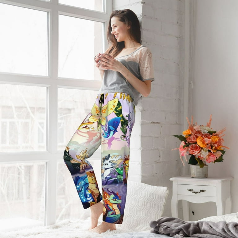 Womens Wings Of Fire Pajama Pants Sleepwear Lounge Yoga Pants Cartoon Comfort Pajama Bottoms