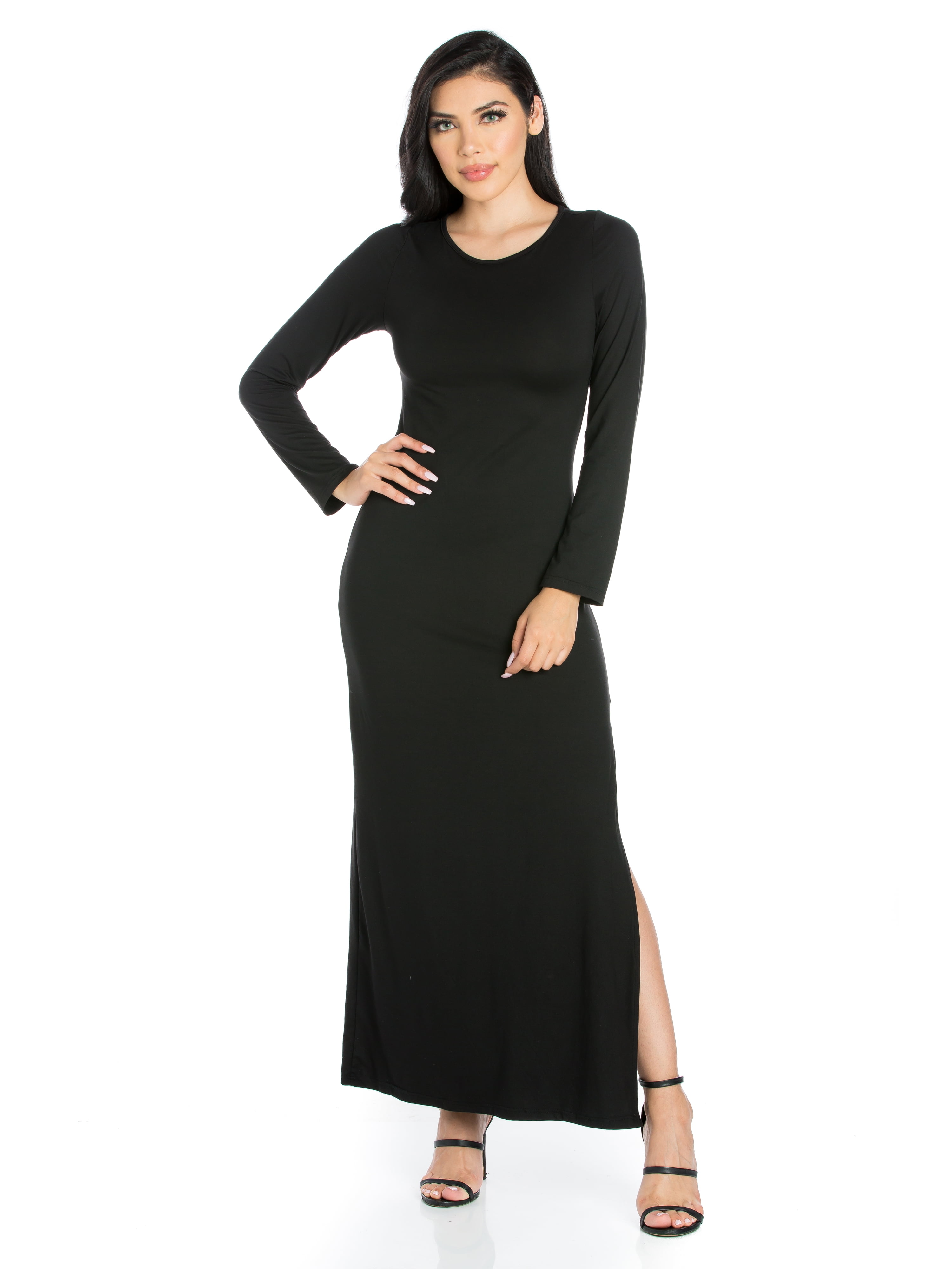 walmart black maxi dress