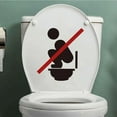 Warning Decals For Toilet Adhesive No Squatting Toilet Stickers