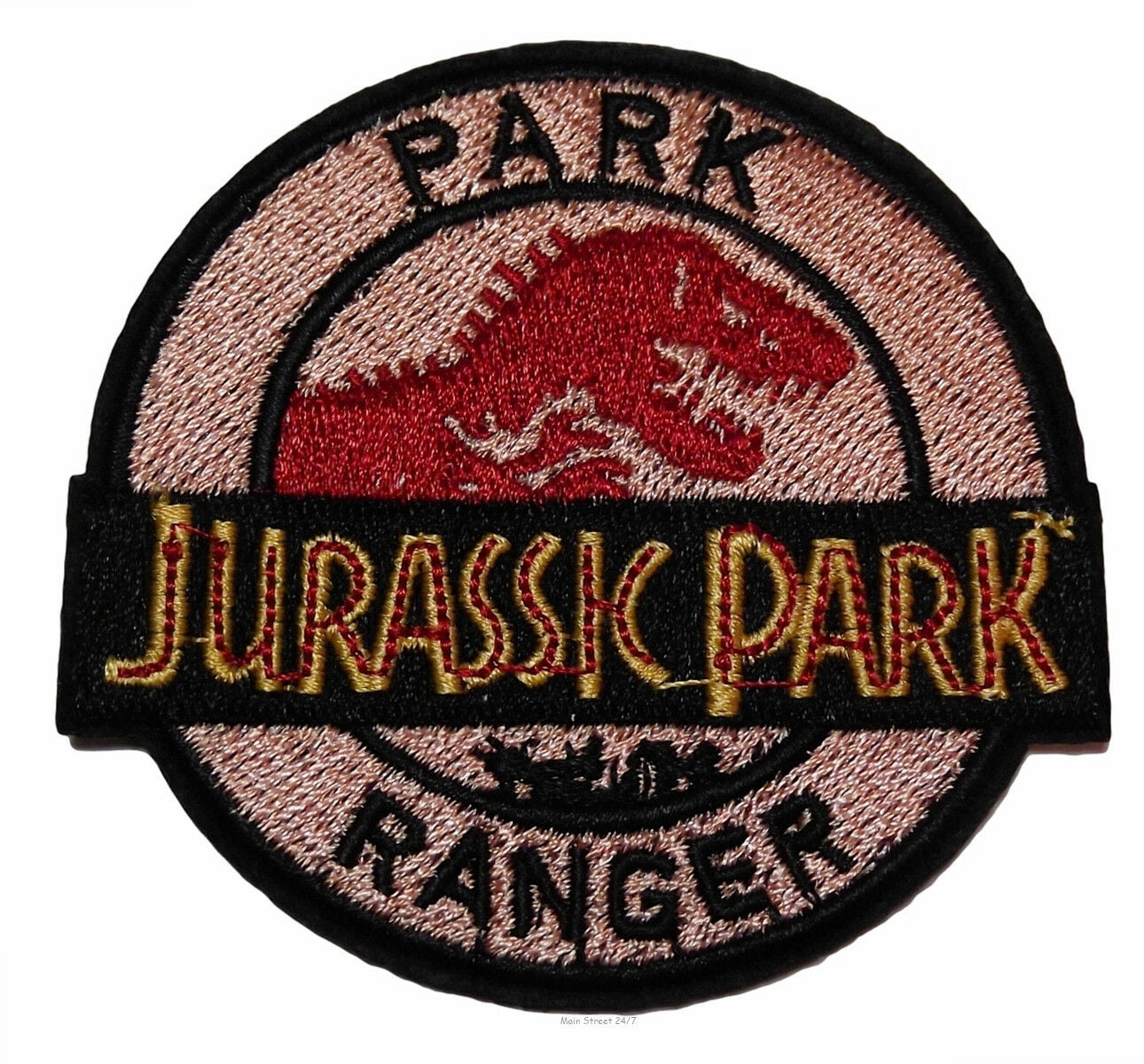 Jurassic Park Movie Logo Embroidered Tactical Morale Hook Patch Green Badge 
