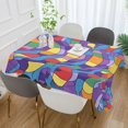 thumbnail image 2 of Yayeee Tablecloths 60" x 108" Rectangle Wrinkle Resistant Party Table Cover, Yellow Wavy Plaid, 2 of 8
