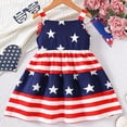thumbnail image 6 of CAUYDY Baby Girl Dresses Toddler Girls 4th of July Straps Dress American Flag Stars Striped Sundress Independence Day Outfits 6 12 18 Months 2T 3T 4T (Sizes 6-12 Months,Watermelon Red), 6 of 9