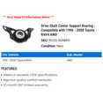 thumbnail image 2 of Drive Shaft Center Support Bearing - Compatible with 1996 - 2000 Toyota RAV4 AWD 1997 1998 1999, 2 of 2