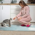 thumbnail image 4 of Kitchen Rugs and Mats Non Skid Washable Spring Floral Dalia Summer Kitchen Mat and Rug Set,Floor Cushion Absorbent Rug,Rubber Backed Area Rugs for Kitchen Laundry, 4 of 7