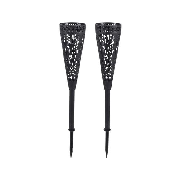 2 Pack Cemetery Flower Vases with Ground Spikes Hollow Carved Memorial Grave Decor Outdoor Plastic Vase for Gravesite Sympathy Gift Yard Garden Decoration