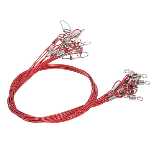Leaders de Ligne de Pêche, Leaders de Pêche de Force de Traction Forte avec des Pivots pour la Rivière Rouge, Vert, Noir