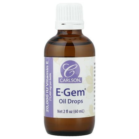 Carlson E-Gem® Oil Drops, 2 fl oz (60 ml)