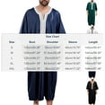 thumbnail image 3 of Yaoyar Mens Middle Eastern Traditional Robe Mid Sleeve Round Neck Embroidered Men's Clothing Middle East Kaftan Saudi Arab Caftans Islamic Abaya Dress Dubai Robes, 3 of 5