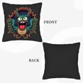 thumbnail image 6 of Vibrant Cartoon Creature Throw Pillow Covers 18x18in Set of 2 - Colorful Spiky Tail & Expressive Eyes for Couch Bed Car Decor, 6 of 8