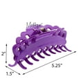 thumbnail image 3 of Motique Accessories 4-inch Scalloped Jaw Clip with Holes-Purple, 3 of 5