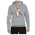 thumbnail image 2 of Wild Bobby, Awesome Dabbing Dab Rainbow Unicorn Fantasy, Streetwear, Unisex Graphic Hoodie Sweatshirt, Heather Grey, Large, 2 of 3