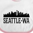 thumbnail image 4 of Inktastic Seattle Washington City Skyline Boys or Girls Baby Bib, 4 of 4