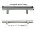 thumbnail image 3 of Goldenwarm 20 Pack Brushed Nickel Cabinet Drawer Handles for Kitchen Door Dresser Bathroom Wardrobe Hardware, 3-3/4in Hole Centers, 3 of 5