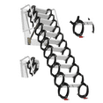 thumbnail image 4 of 12-Step Foldable Wall Mounted Ladder with Pull Rod 10FT Retractable for Attic Garage Warehouse, 4 of 8