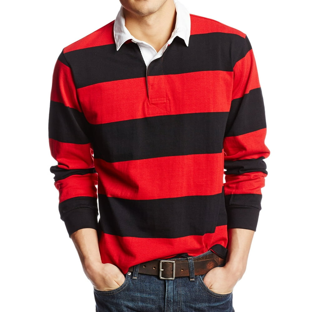 Charles River Charles River Apparel Men's Stylish Striped Rugby Shirt
