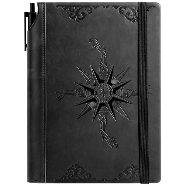 Cuaderno portátil CAGIE Compass Leather A5 288p para hombre