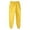 Yellow, variant on Women's Casual Solid Color Track Pants with Lace-up Detail and Side Pocket for Hop Workout