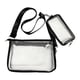 thumbnail image 1 of Bolsa transparente con bolsa pequeña transparente para seguridad en estadios, aeropuertos y eventos deportivos. Negro, 1 of 9
