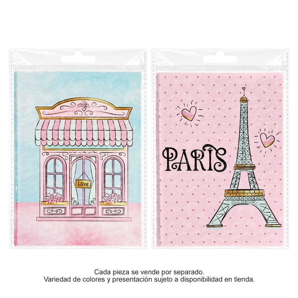 Libreta 60 Hojas Prichos París de Cartón y Papel Varios Modelos 1 Pieza