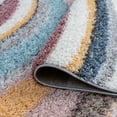 thumbnail image 6 of Shag 8x10 Area Rug Thick (7'10'' x 9'10'') Stripe Multi-Color Living Room Easy to Clean, 6 of 8