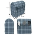 thumbnail image 4 of Plaid Stand Mixer Cover, Rhythmic Traditional Checkered Retro Style Rustic Design Motifs Print, Kitchen Appliance Organizer Bag Cover with Pockets, 5 Quarts, Slate Blue and Blue Grey, by Ambesonne, 4 of 4