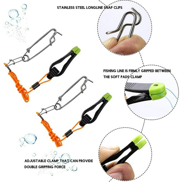 2 Pcs Power Grip Plus Line Release, 17 Inches Downrigger Release Stacker  Clip Fishing Leader with Longline Snap Clips