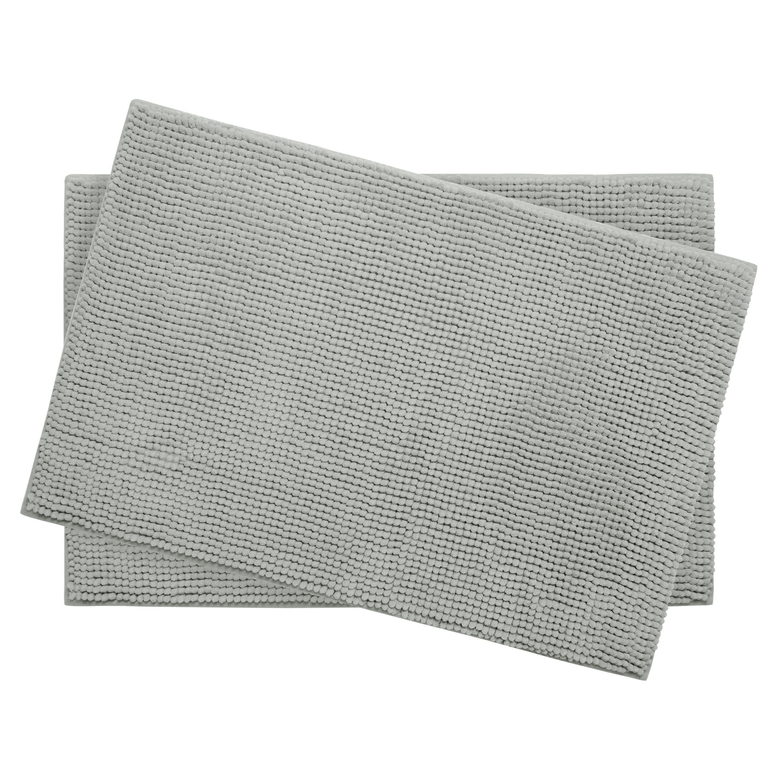 Plush Memory Foam Chenille Cushioned 17" x 24" 2-Piece Bath Mat with Bounce Comfort Technology