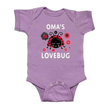 

Inktastic Valentine s Day Oma s Lovebug Gift Baby Boy or Baby Girl Bodysuit
