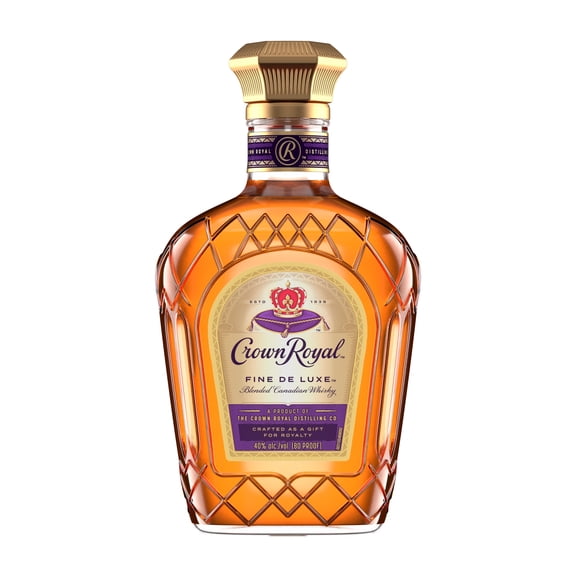 Crown Royal Fine De Luxe Blended Canadian Whisky, 375 mL Glass Bottle, 40% ABV