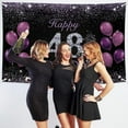 thumbnail image 3 of Happy 48th Birthday Banner,  Happy Birthday Party Decorations, Birthday Supplies Backdrop Décor, 5.9 X 3.6 Ft, 3 of 6