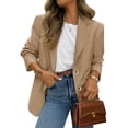 thumbnail image 1 of Blazer PRETTYGARDEN 2025 Mujer Casual de Negocios Caqui L, 1 of 5