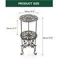 thumbnail image 4 of Sungmor 2-Tier Cast Iron Plant Stand, 10.9 x 10.9 x 25.8 Inch, Vintage & Rustic Style, Rustproof, 4 of 8