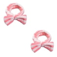 thumbnail image 4 of Diademas Lazo Nudo Elástico Minnieouse Franela Suavidad Raya blanca roja 2piezas, 4 of 5