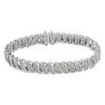 thumbnail image 2 of Sterling Silver 3ct. TDW Diamond Multi Row Link Tennis Bracelet (I-J, I2-I3), 2 of 8