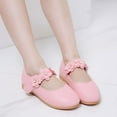 thumbnail image 2 of Povozer Girls Dress Shoes Low Heels Mary Jane Shoes Flower Ballet Princess Flats Shoes(Pink,8 Toddler), 2 of 6