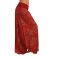 thumbnail image 4 of Telankuip Women's Floral Printed Wide Leg Pleated Harem Pants Casual High Waisted Loose Stretchy Yoga Pants Plus Size Fashion Hippie Tie Dye Baggy Soft Comfy Trousers Red XXL, 4 of 4
