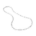 thumbnail image 4 of SZUL Women's 14K Solid White Gold 3.80mm Paperclip Necklace - 18 Inch, 4 of 6