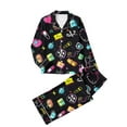 thumbnail image 4 of TaTaai Women's Pocket Pajama Set, Long Sleeve Printed Loungewear, Valentine's Day Homewear, Romantic Two Piece Outfit Gift, 4 of 7